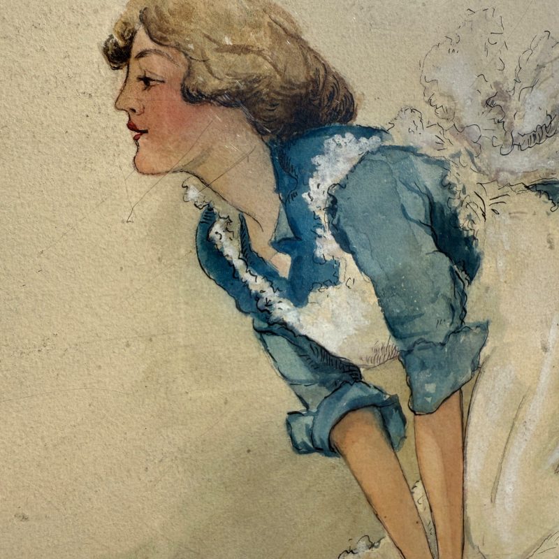 cnfZ1lHa_6.jpg Original 1930s Halloween Party Poster Artist Signed Antique Watercoloring Artwork