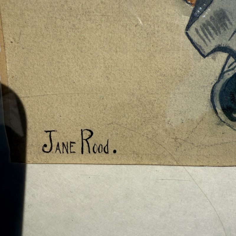 cnfZ1lHa_7.jpg Original 1930s Halloween Party Poster Artist Signed Antique Watercoloring Artwork