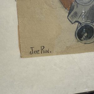 cnfZ1lHa_8.jpg Original 1930s Halloween Party Poster Artist Signed Antique Watercoloring Artwork