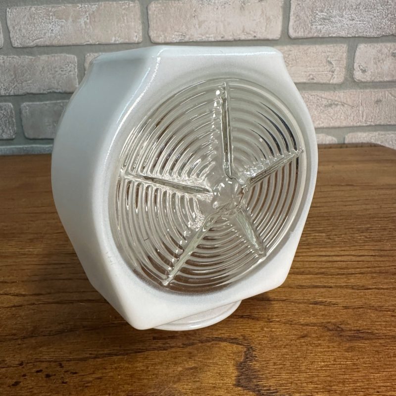 Vintage Art Deco Milk Glass STAR Lamp Wall Light Fixture Sconce Shade Globe