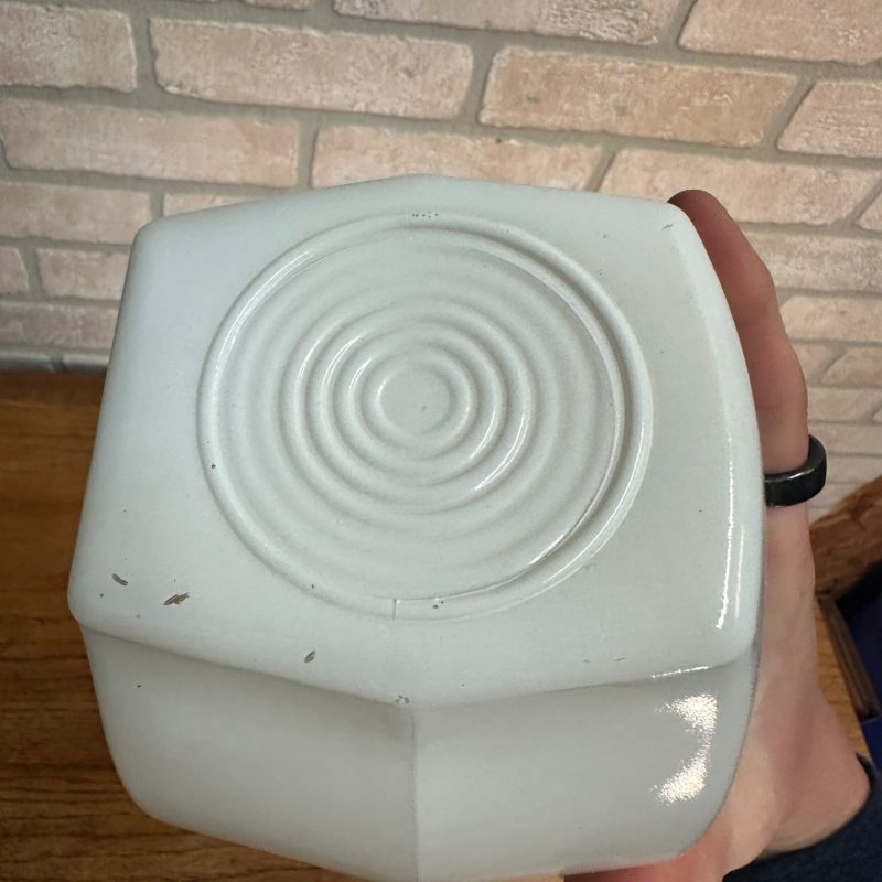 Vintage Art Deco Milk Glass STAR Lamp Wall Light Fixture Sconce Shade Globe