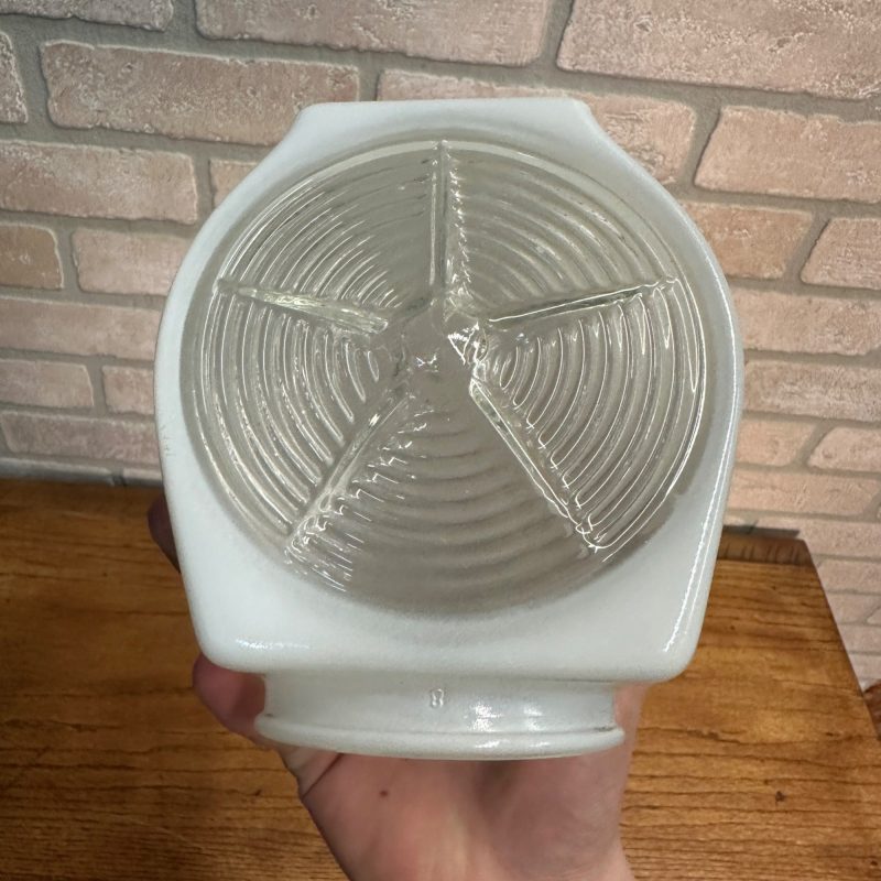 Vintage Art Deco Milk Glass STAR Lamp Wall Light Fixture Sconce Shade Globe