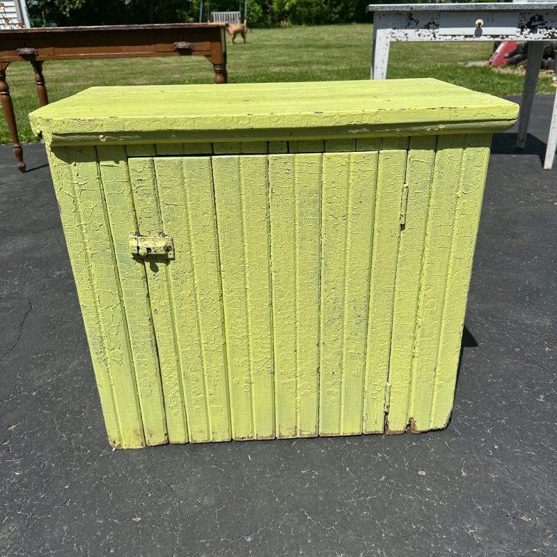 eac71b43-7510-46e3-a0e6-a3b6f0ce2d1f_LP.jpg Antique Primitive Wooden Yellow Green Storage Cabinet Cupboard