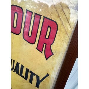 Original Sleepy Eye Flour Paper Litho Framed Sign Advertising Native American