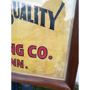 Original Sleepy Eye Flour Paper Litho Framed Sign Advertising Native American