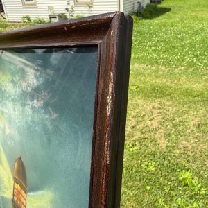 1915c Original Lighthouse Pastel Framed Ruth Wilhelm Waunakee Wis Artwork