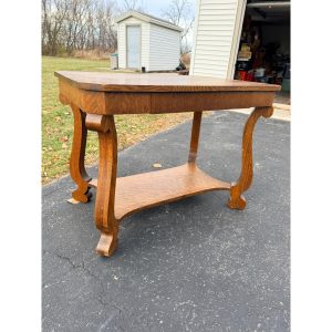 Vintage Oak Library Table w/ Single Drawer