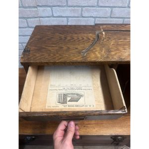 iJEnYsQundefined_10.jpg Vintage Early 1900s Tiger Oak Tabletop Desk Organizer 5-Drawer File Cabinet