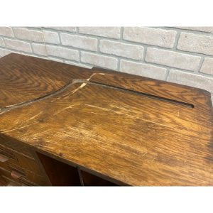 iJEnYsQundefined_5.jpg Vintage Early 1900s Tiger Oak Tabletop Desk Organizer 5-Drawer File Cabinet