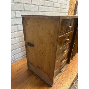 iJEnYsQundefined_7.jpg Vintage Early 1900s Tiger Oak Tabletop Desk Organizer 5-Drawer File Cabinet