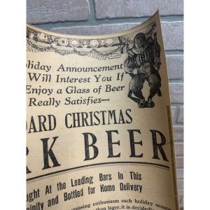 iuXmjb60_2.jpg 1912 - STANDARD BREWING CO. - SCRANTON PA - CHRISTMAS DARK BEER - PAPER AD