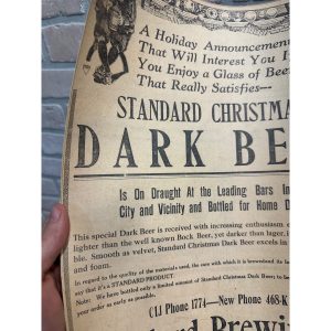 iuXmjb60_3.jpg 1912 - STANDARD BREWING CO. - SCRANTON PA - CHRISTMAS DARK BEER - PAPER AD