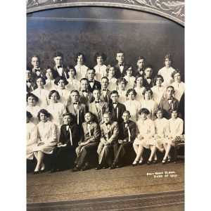 Antique Vintage Cabinet Photo Holy Name School Class of 1929 w/ Frame Sleeve