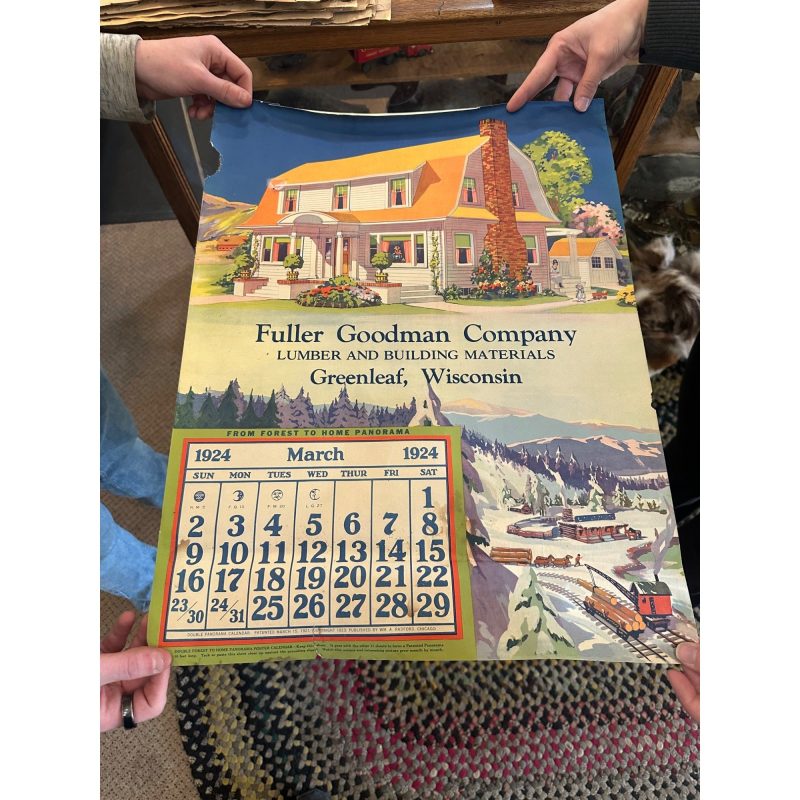 l8F2undefined8g4_0.jpg Vintage Fuller Goodman Lumber (Oshkosh Wis) Advertising Calendar Sign Farm Litho