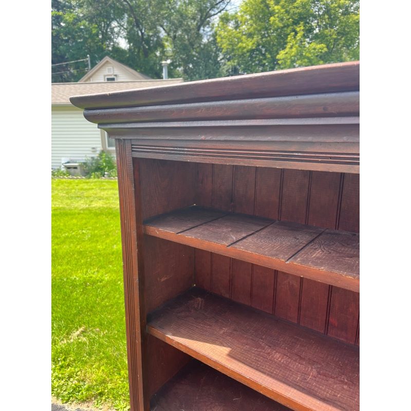 Antique Primitive Wainscoting Bookshelf / Book Case