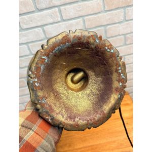 Vintage Art Nouveau Blue Green Mushroom Shade Lamp Arts & Crafts