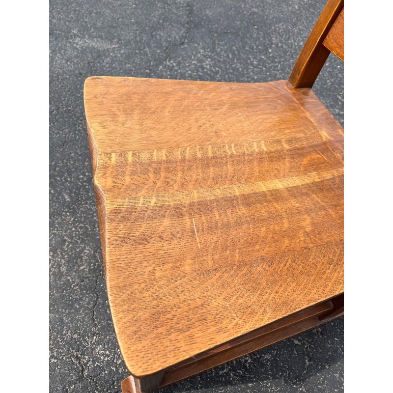 Original Signed L&JG Stickley Sewing Rocker Arts & Crafts Mission Chair