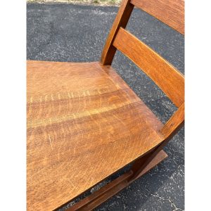 Original Signed L&JG Stickley Sewing Rocker Arts & Crafts Mission Chair