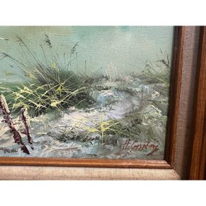 Howard Gailey Original Oil Painting Framed Signed Seascape Boat Vintage Decor
