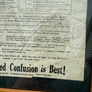 Vintage 1960s Demontrators Inc. Flyer "Professional Riot" Pre-Social Media