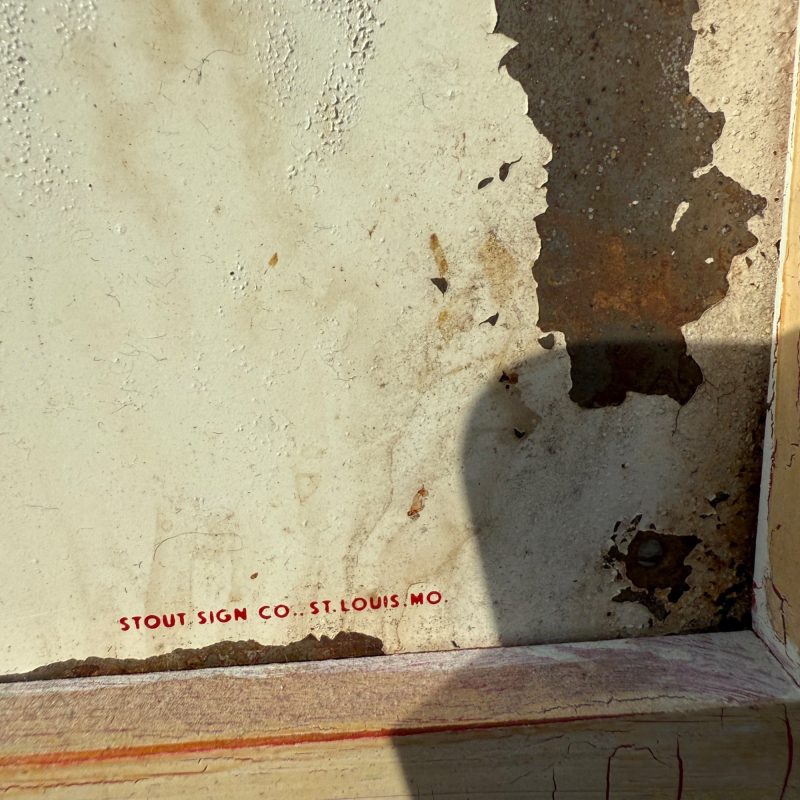 Vintage 1950s Robin Hood Flour Embossed Tin Metal Advertising Sign General Store