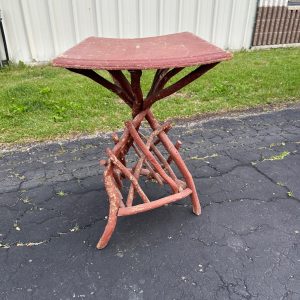 rJs8ht1u_0.jpg Antiqued Primitive Wooden Red Twisted Branch Footed Side Parlor Table