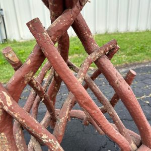 rJs8ht1u_2.jpg Antiqued Primitive Wooden Red Twisted Branch Footed Side Parlor Table