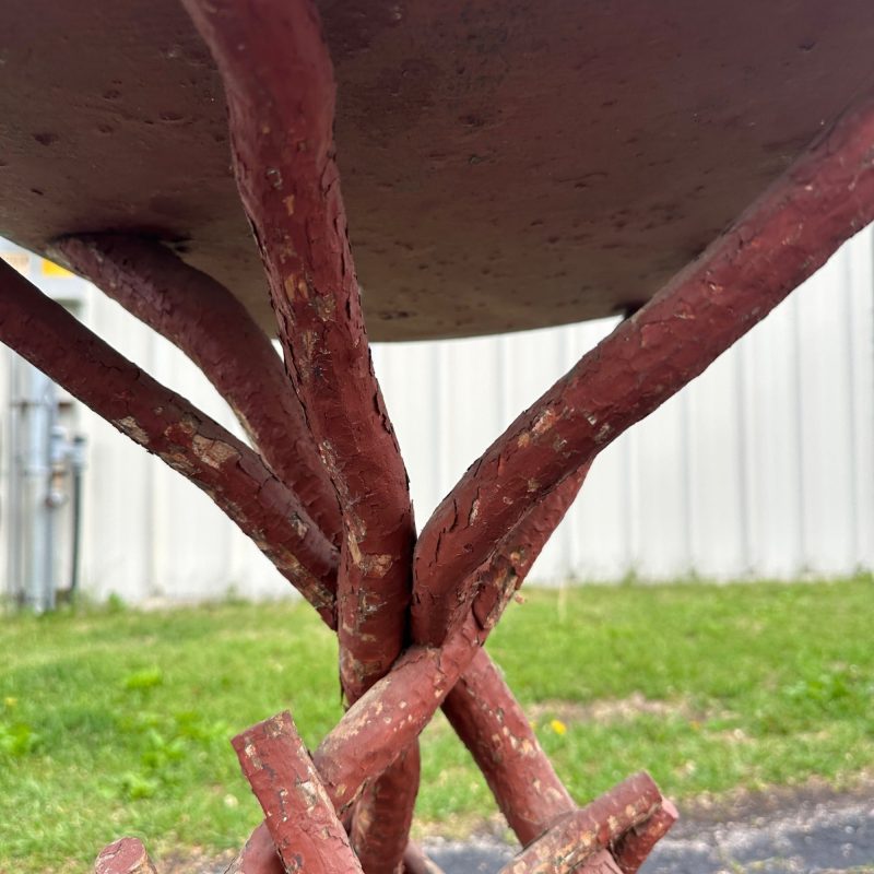 rJs8ht1u_3.jpg Antiqued Primitive Wooden Red Twisted Branch Footed Side Parlor Table