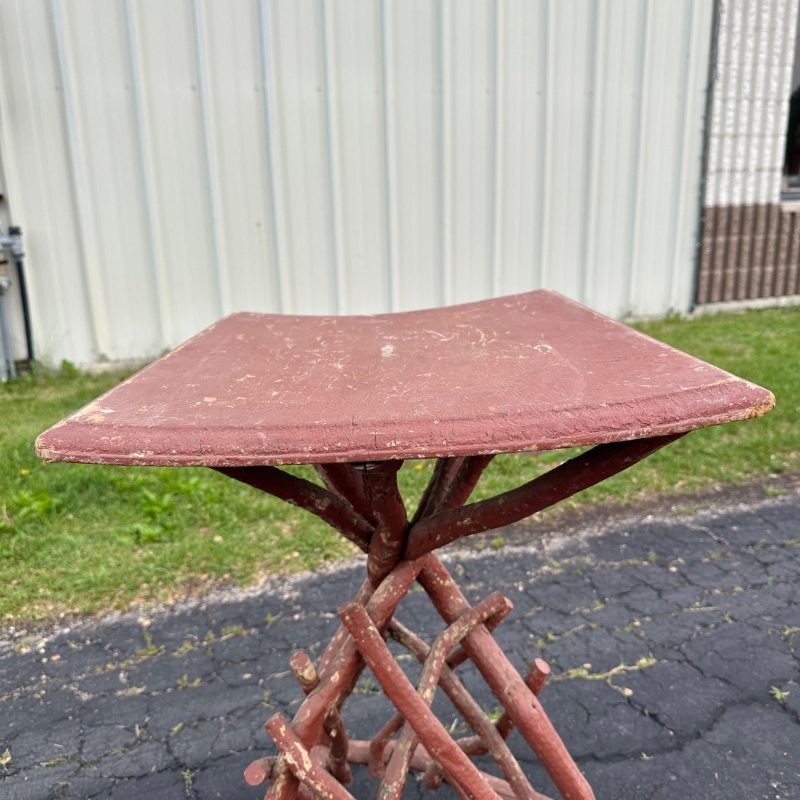 rJs8ht1u_6.jpg Antiqued Primitive Wooden Red Twisted Branch Footed Side Parlor Table