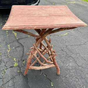 rJs8ht1u_7.jpg Antiqued Primitive Wooden Red Twisted Branch Footed Side Parlor Table
