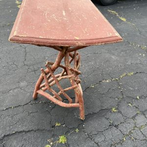 rJs8ht1u_8.jpg Antiqued Primitive Wooden Red Twisted Branch Footed Side Parlor Table