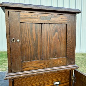 s0SjUxHJ_7.jpg Antique 1900s Oak Double Stack Keystone View Co Library Cabinet Stereoview
