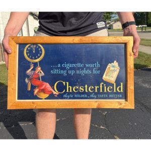 tquOZ8rB_0.jpg Vintage Chesterfield Cigarettes Cardboard Advertising Sign