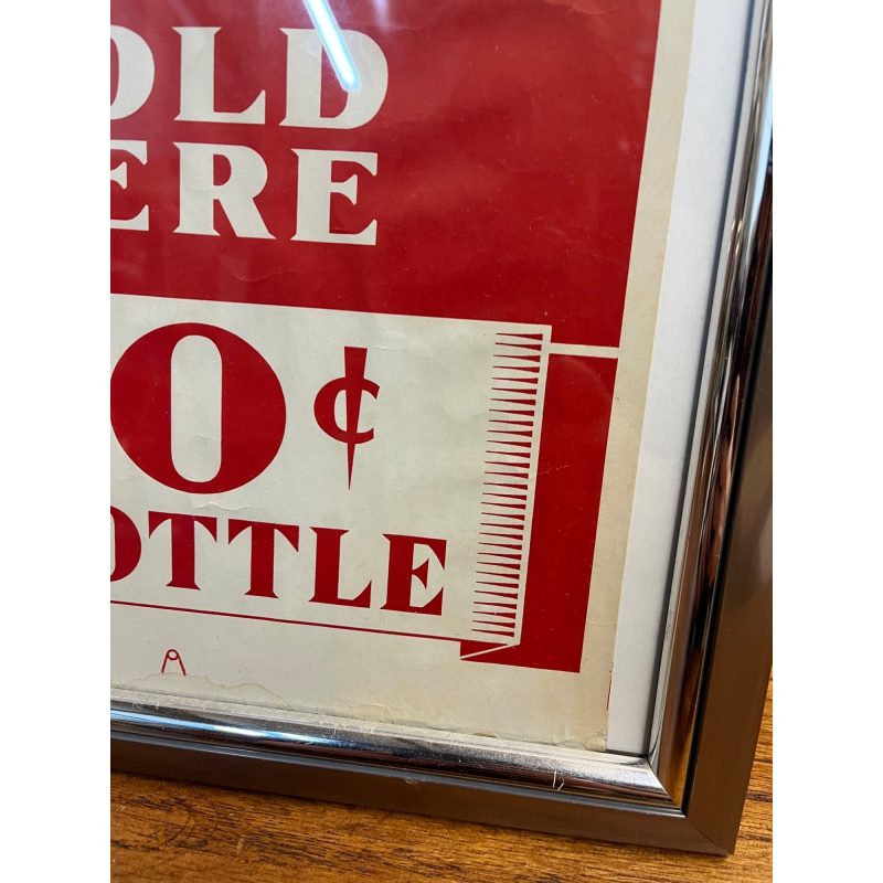 Vintage 1940s Miller Beer Milwaukee Paper Advertising Sign Poster Bar 10 Cents