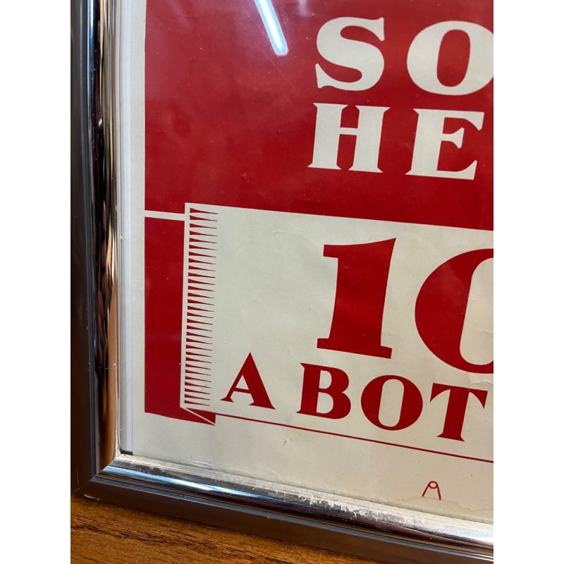 Vintage 1940s Miller Beer Milwaukee Paper Advertising Sign Poster Bar 10 Cents