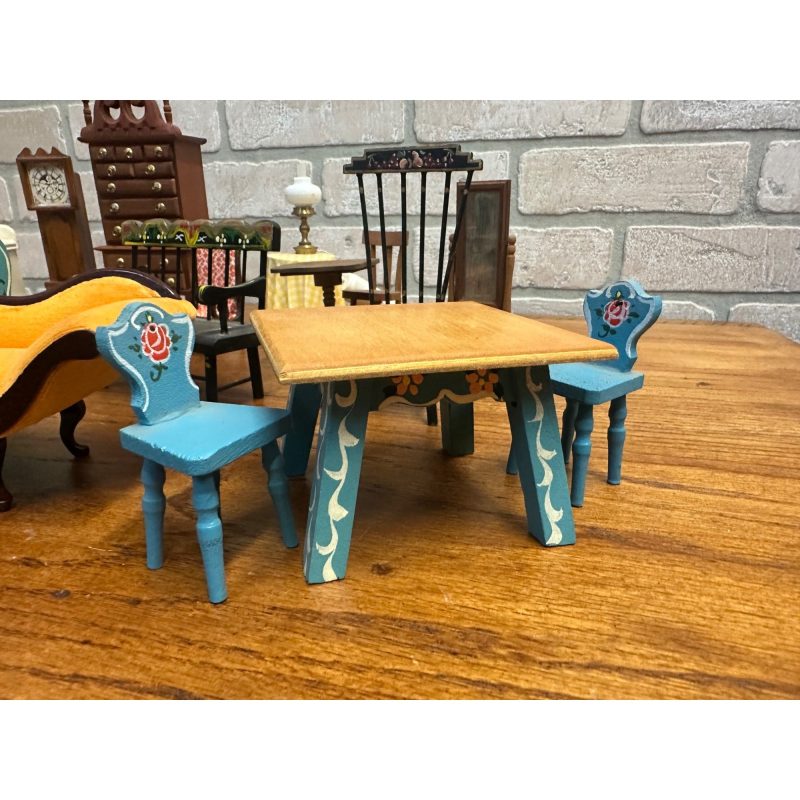 Vintage Dollhouse Furniture Lot 1:1 Scale Day Bed, Table, Highboy ++