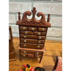 Vintage Dollhouse Furniture Lot 1:1 Scale Day Bed, Table, Highboy ++