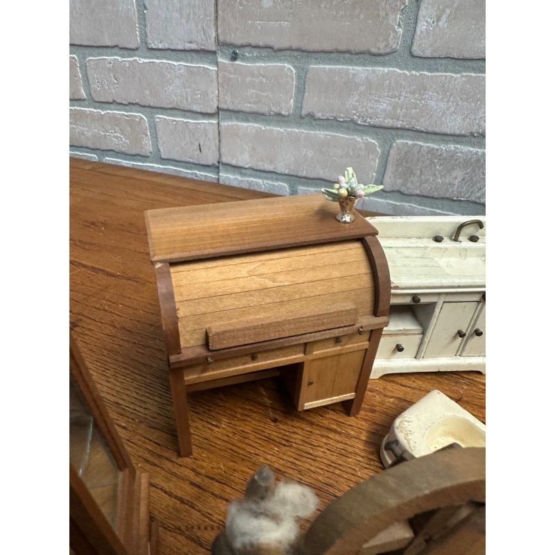 Vintage Dollhouse Furniture Lot 1:1 Scale Day Bed, Table, Highboy ++