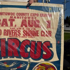 Vintage 1970s Two Rivers Shrine Club Circus Poster Manitowoc Expo