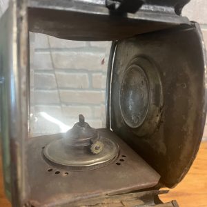 Antique 1800s Carriage Buggy Coach Auto Driving Lamp Beveled Glass Complete