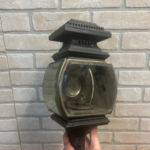 Antique 1800s Carriage Buggy Coach Auto Driving Lamp Beveled Glass Complete