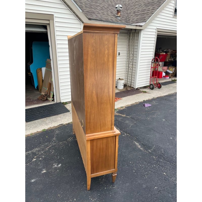 Vintage 1960s Mid-Century Kitchen China Hutch Cabinet Buffet Curio