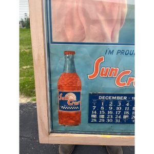 Vintage 1941 Sun Crest Suncrest Soda Advertising Calendar Sign
