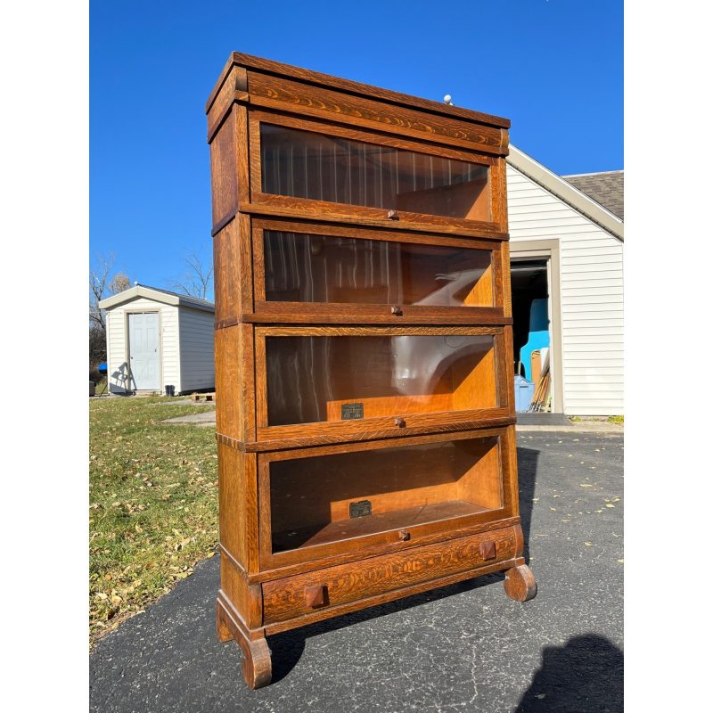 yWlWHuEH_0.jpg Antique Globe Wernicke 4-Stack barrister Bookshelf Lawyers Cabinet Case