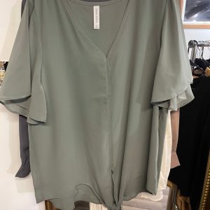 Double layer chiffon tie top