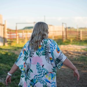 Meet me in the Hamptons tropical kimono